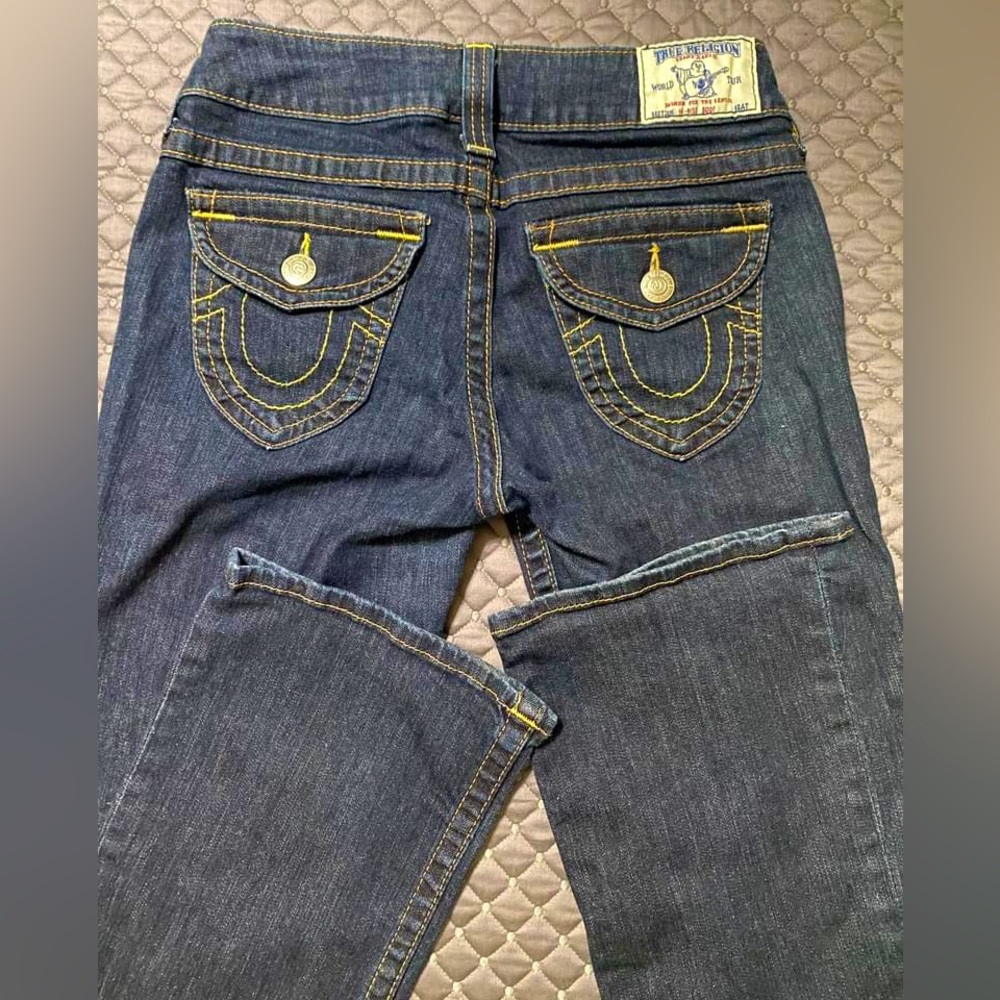 Boot cut medium blue wash denim